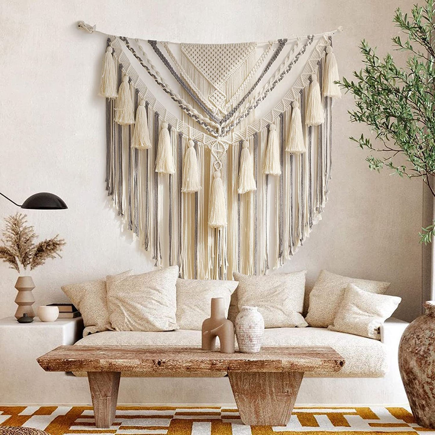 Weaving fringed tapestries