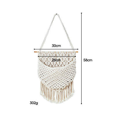 Weaving fringed tapestries