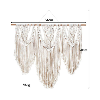 Weaving fringed tapestries