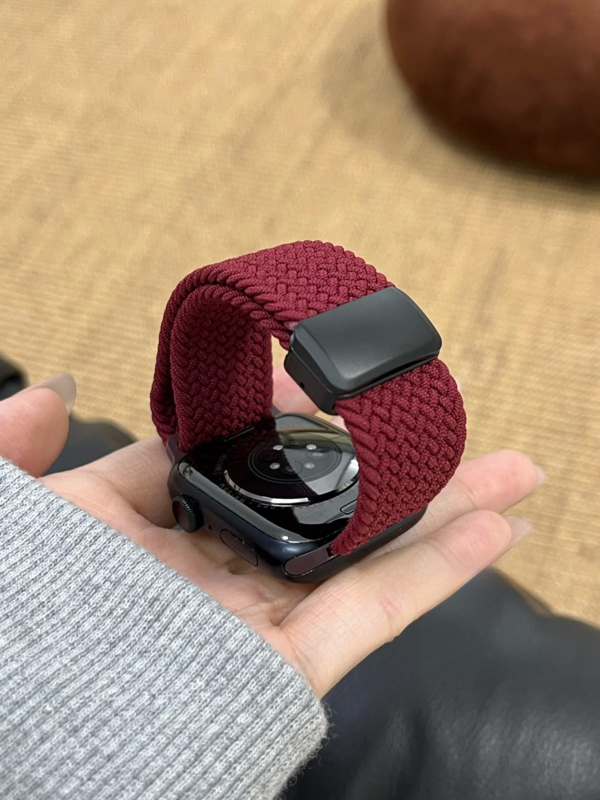 Weaving magnetic snap watch straps