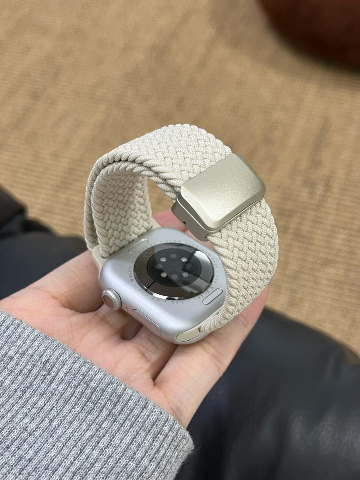 Weaving magnetic snap watch straps