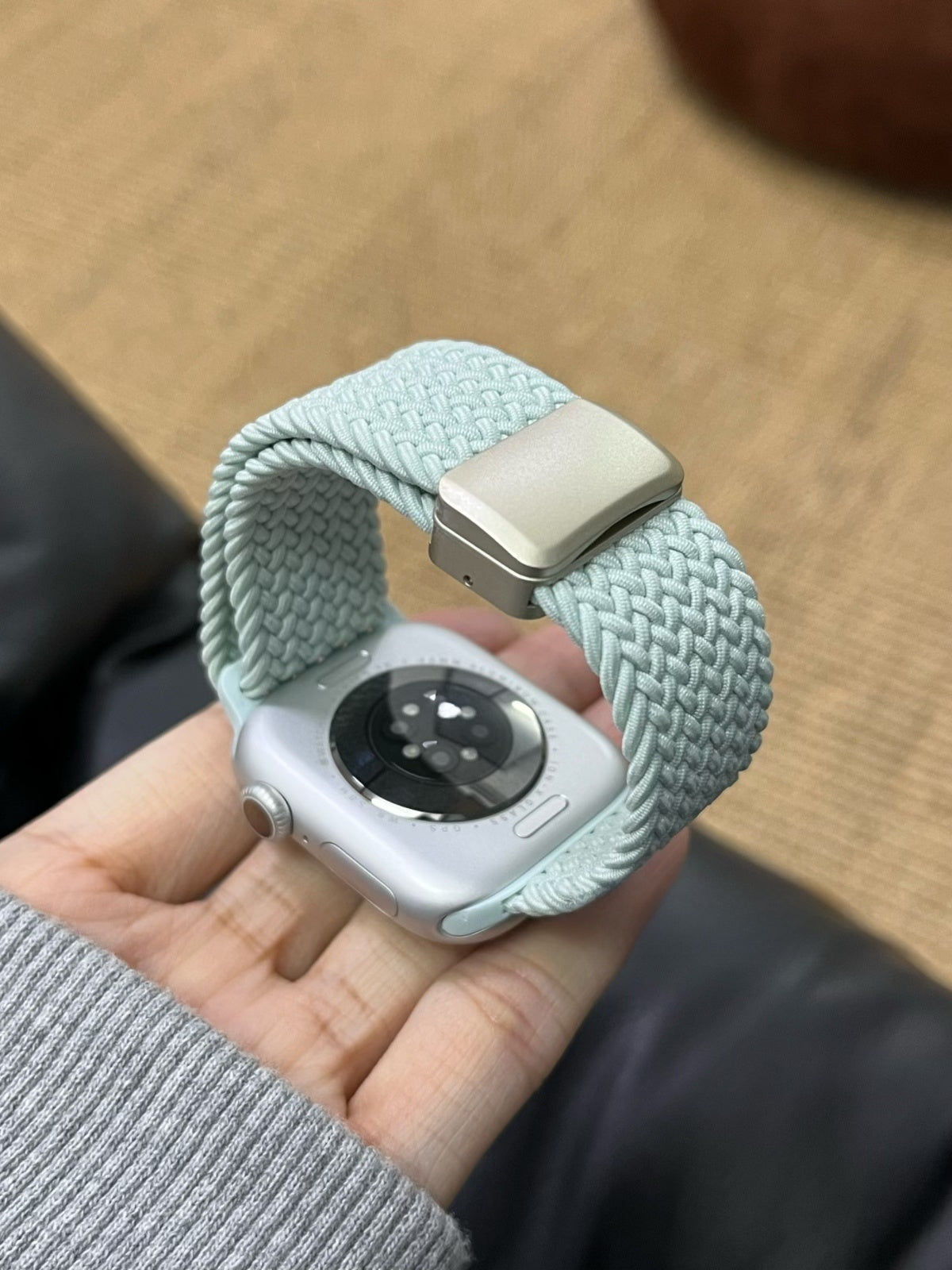 Weaving magnetic snap watch straps