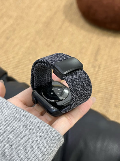 Weaving magnetic snap watch straps