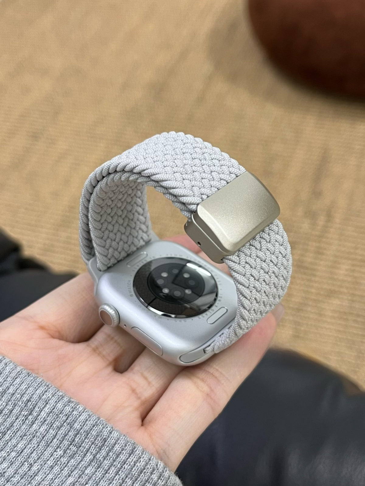 Weaving magnetic snap watch straps
