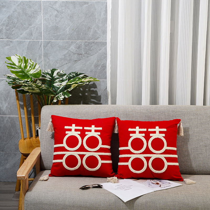 Wedding Decorative Square Pillow Pair