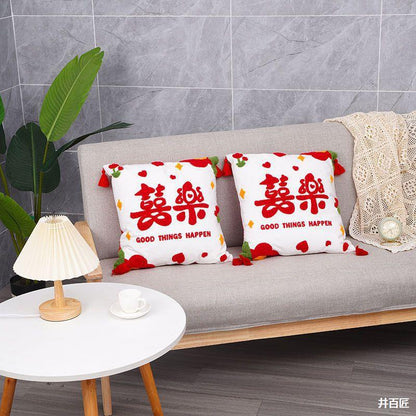 Wedding Decorative Square Pillow Pair