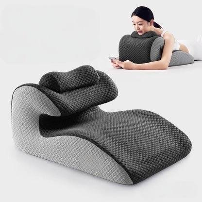 Wedge-shaped reclining pillow