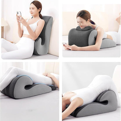 Wedge-shaped reclining pillow