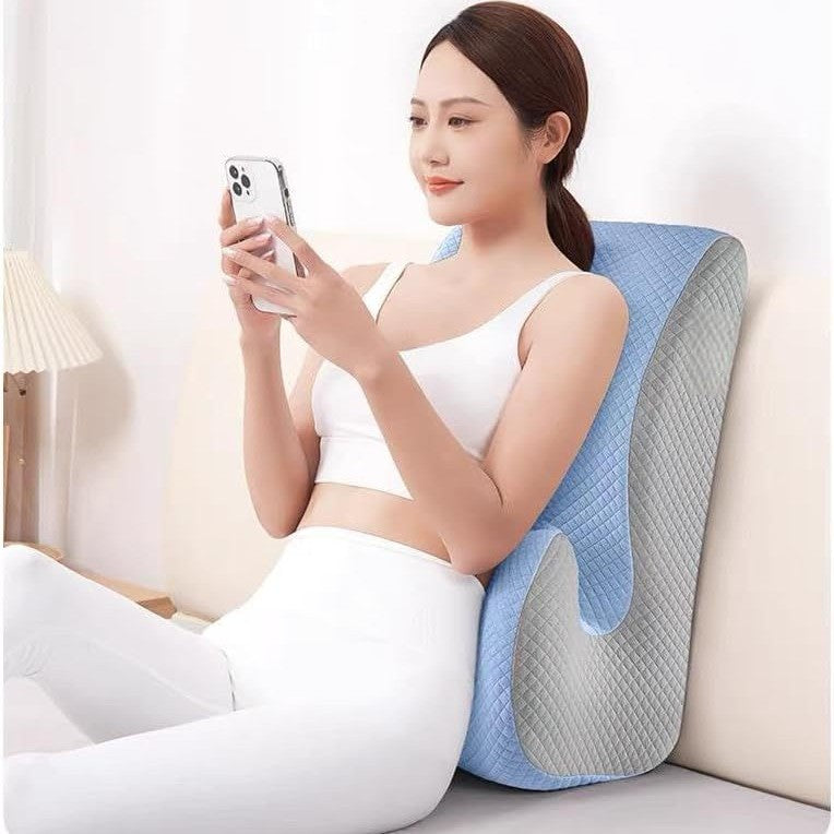 Wedge-shaped reclining pillow