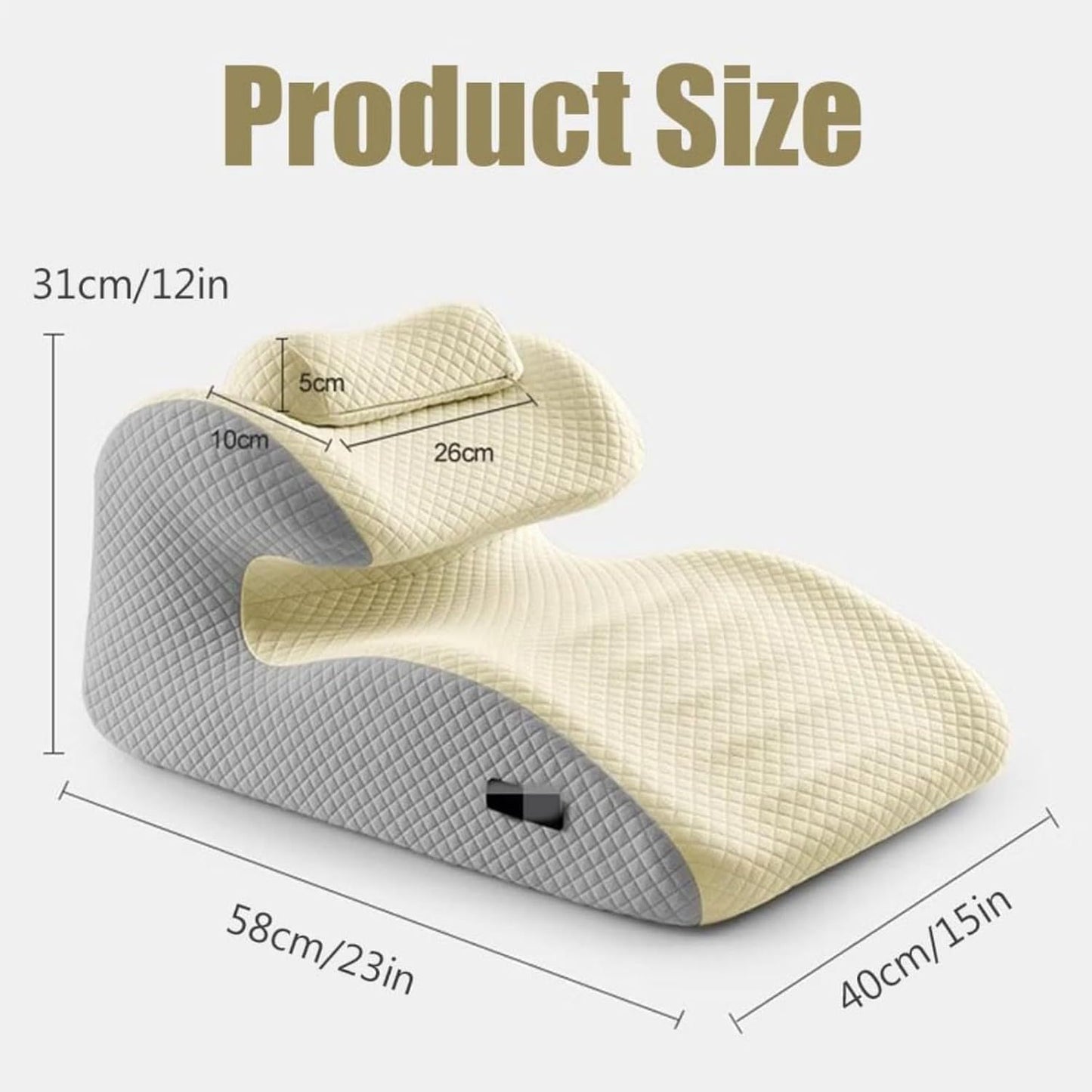Wedge-shaped reclining pillow
