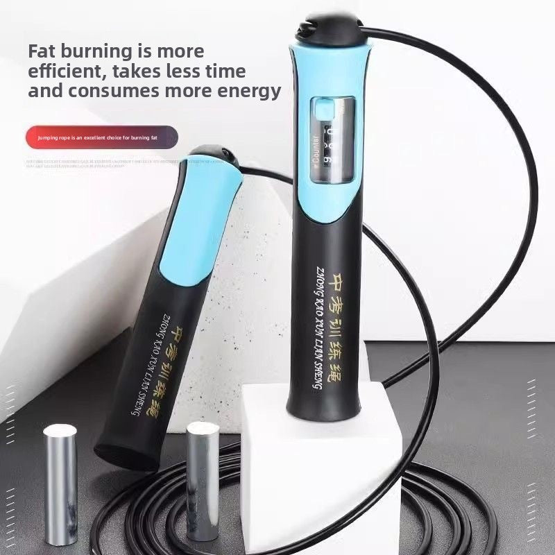 Weighted Jump Rope with Steel Wire and Mechanical Counter for Fitness