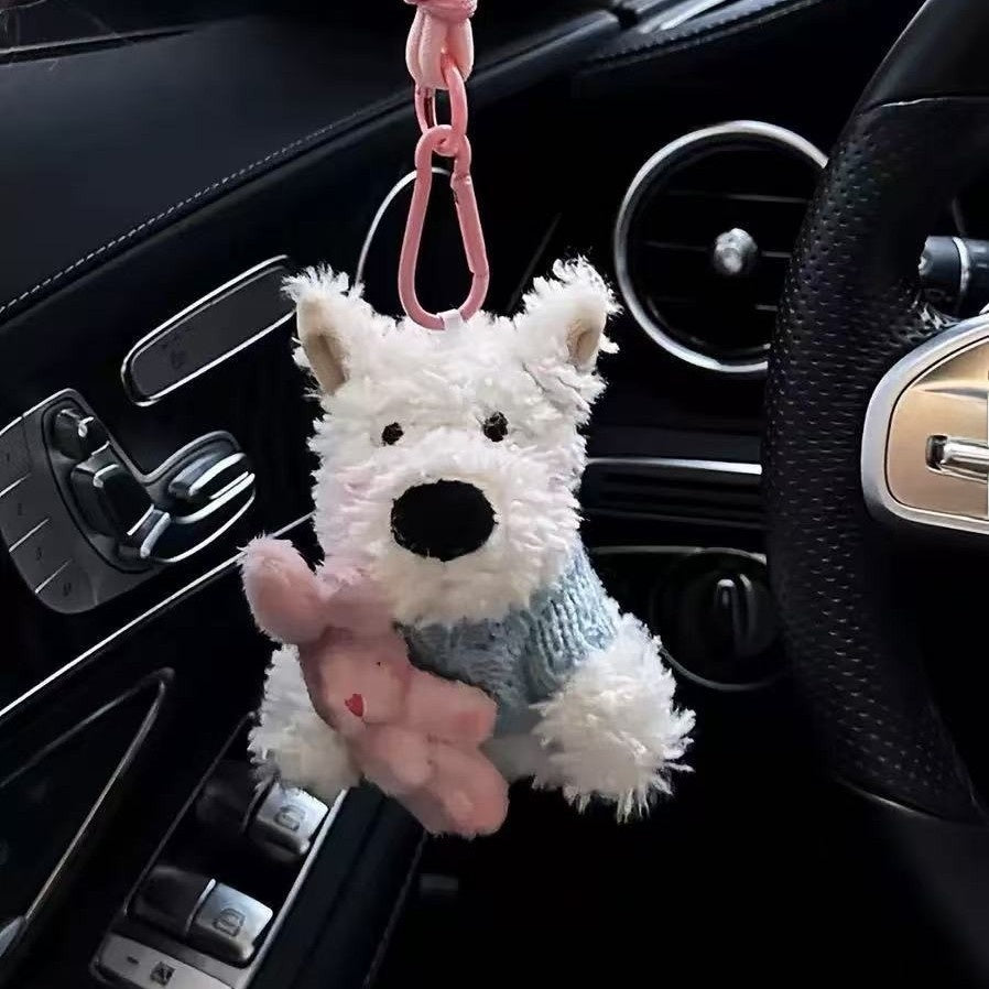 West Highland Puppy Plush Keychain Toy
