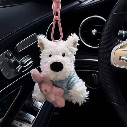 West Highland Puppy Plush Keychain Toy