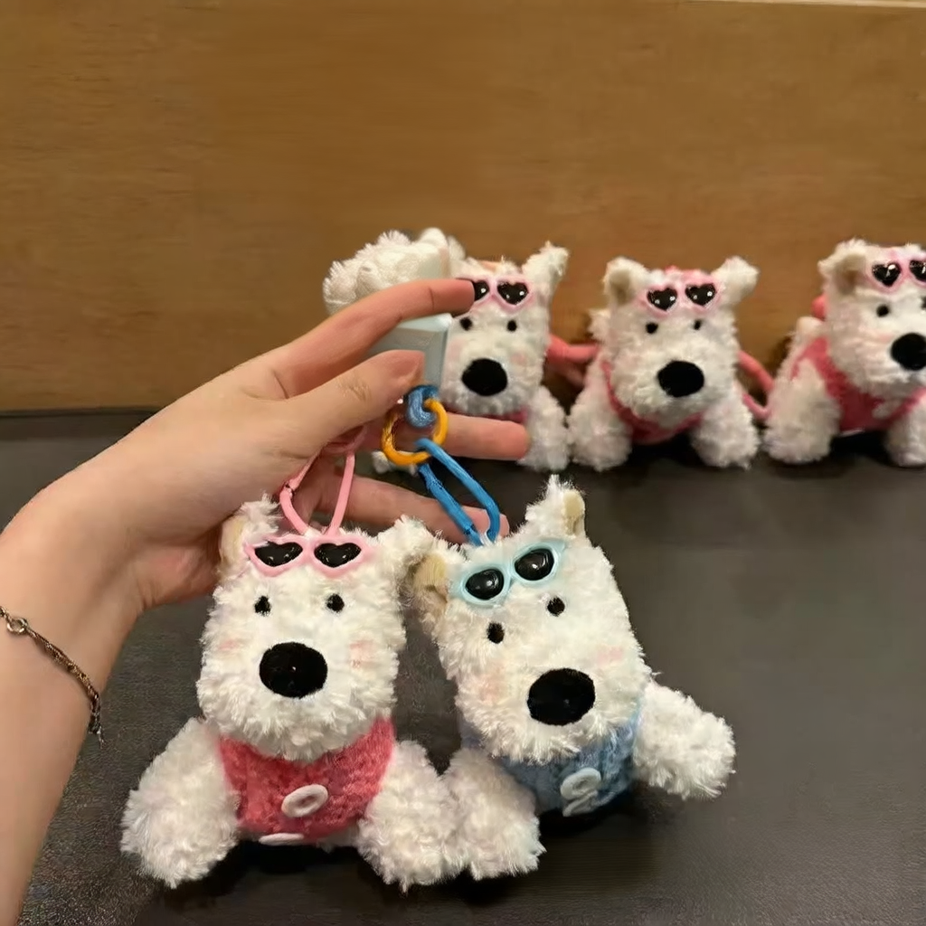 West Highland Puppy Plush Keychain Toy