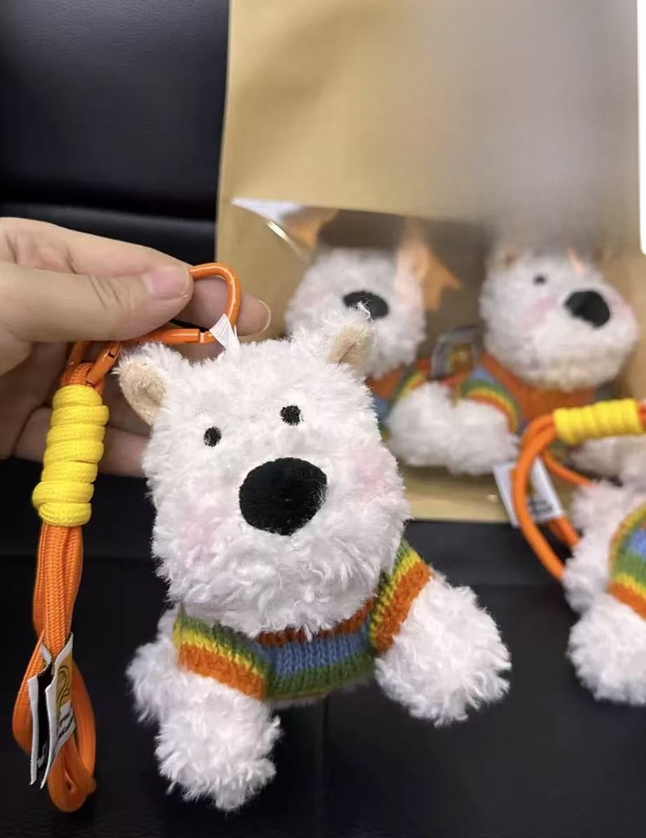 West Highland Puppy Plush Keychain Toy