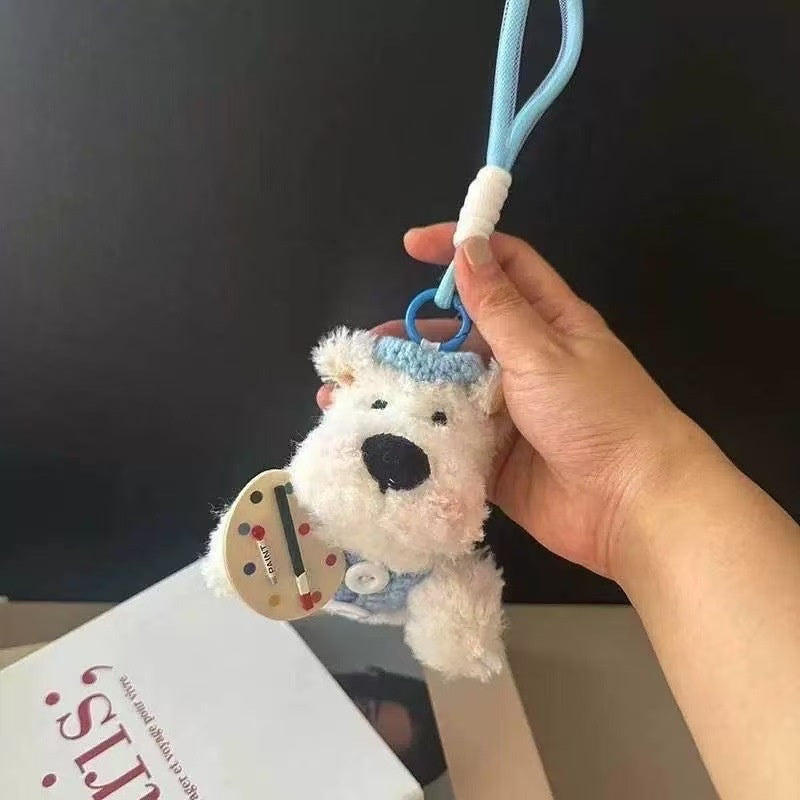 West Highland Puppy Plush Keychain Toy