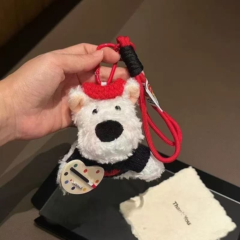 West Highland Puppy Plush Keychain Toy