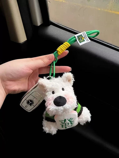West Highland Puppy Plush Keychain Toy