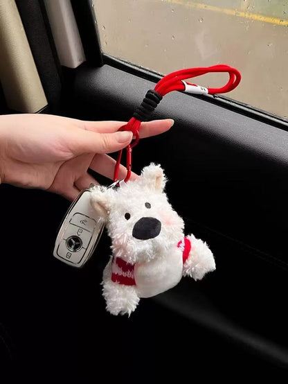 West Highland Puppy Plush Keychain Toy