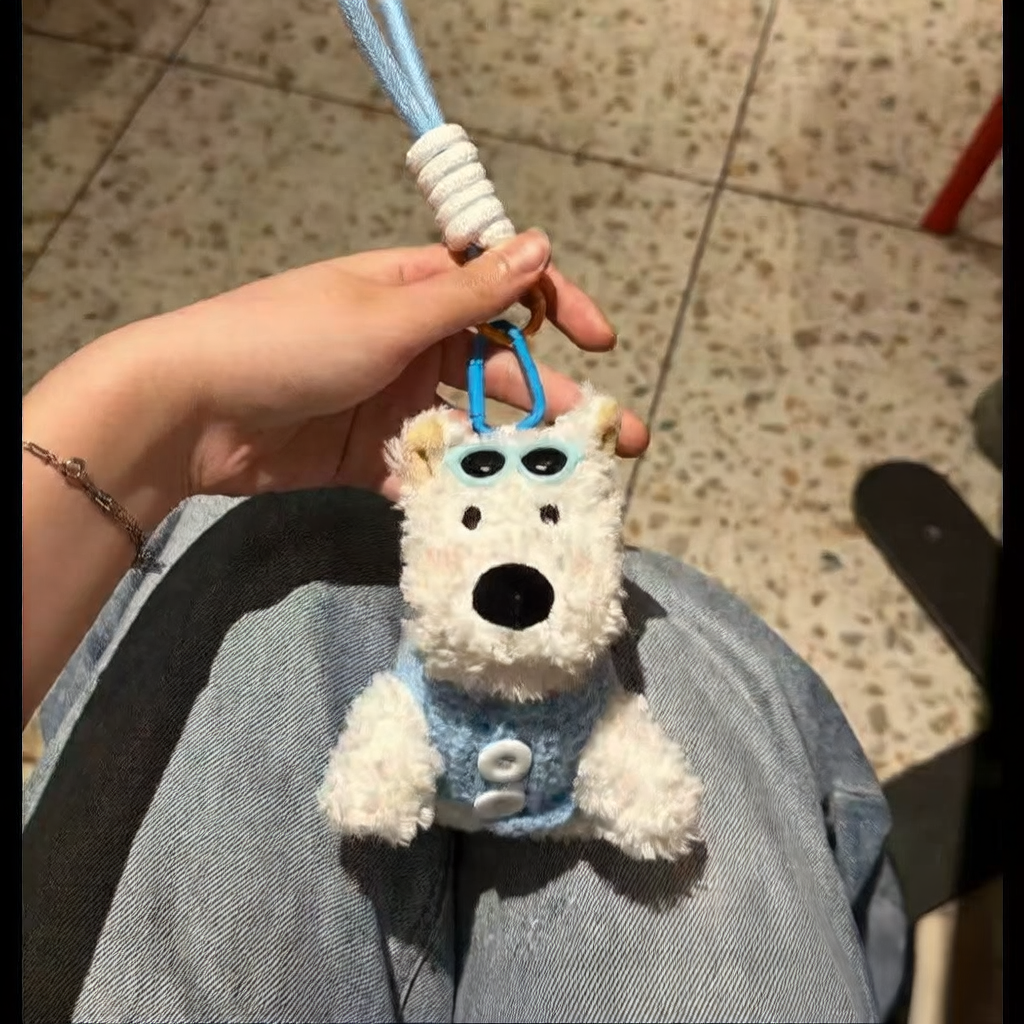 West Highland Puppy Plush Keychain Toy