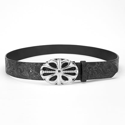 Western Denim Printed Belt