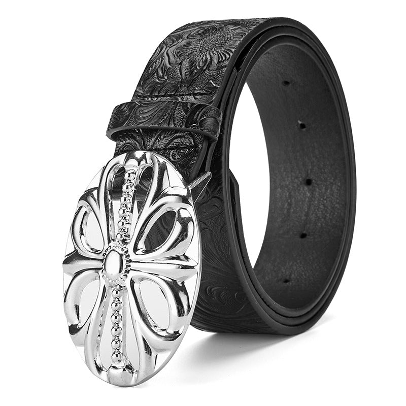 Western Denim Printed Belt