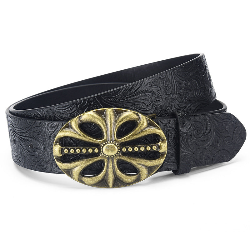 Western Denim Printed Belt