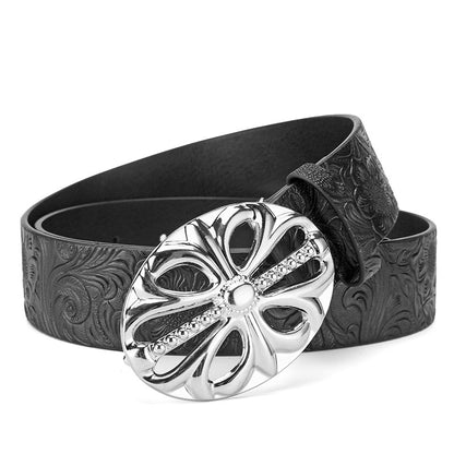 Western Denim Printed Belt