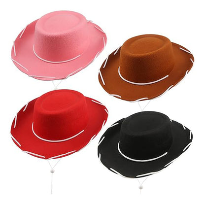 Western Style Cowboy Hat with Rope Detail