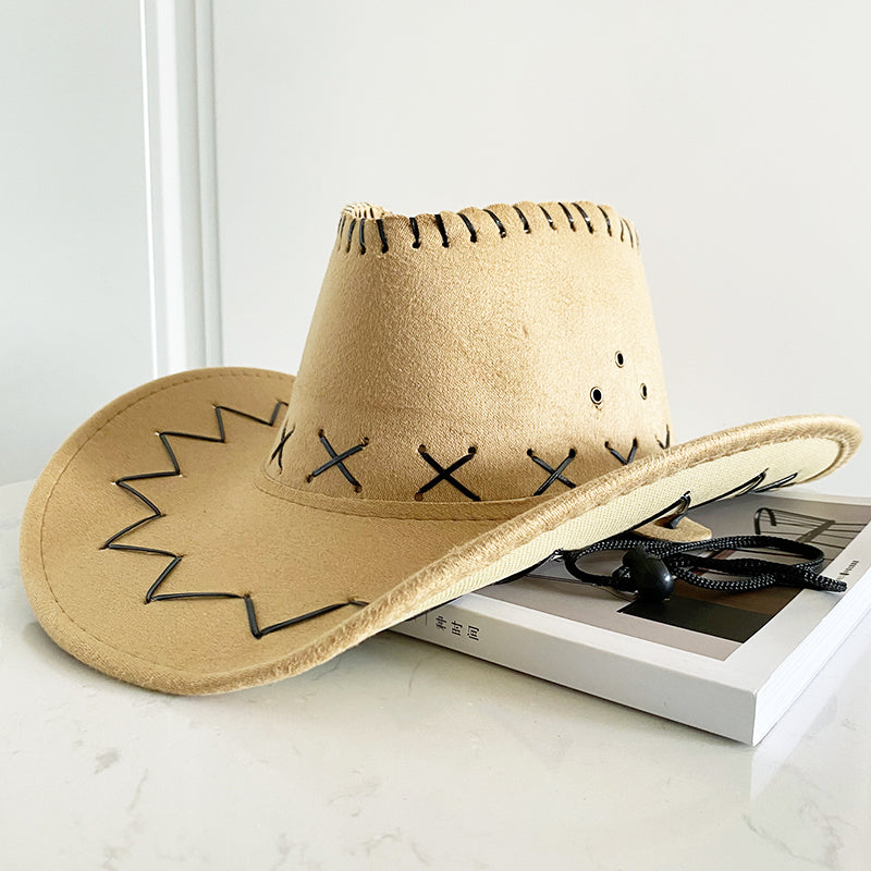 Western Style Wide Brim Sun Hat