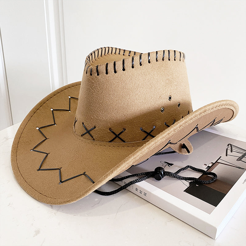 Western Style Wide Brim Sun Hat