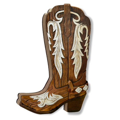 Western Style Wooden Boot Wall Decor