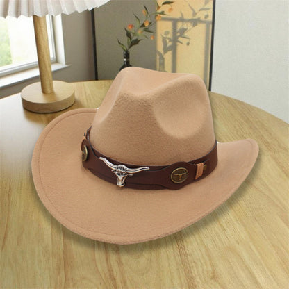 Western Style Wool Blend Cowboy Hat