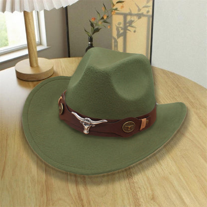 Western Style Wool Blend Cowboy Hat