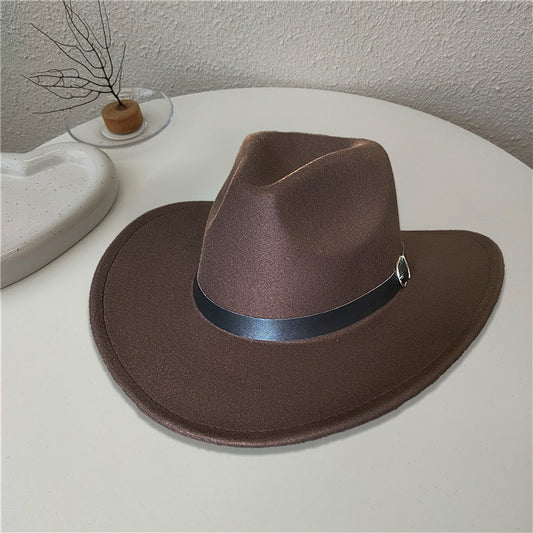 Western Style Wool Blend Cowboy Hat
