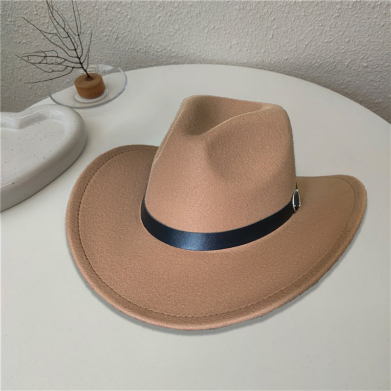 Western Style Wool Blend Cowboy Hat