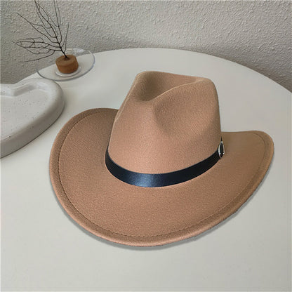Western Style Wool Blend Cowboy Hat