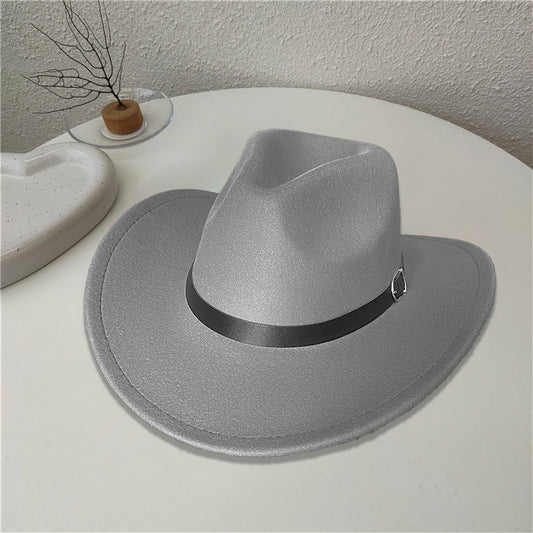 Western Style Wool Blend Cowboy Hat