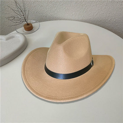 Western Style Wool Blend Cowboy Hat