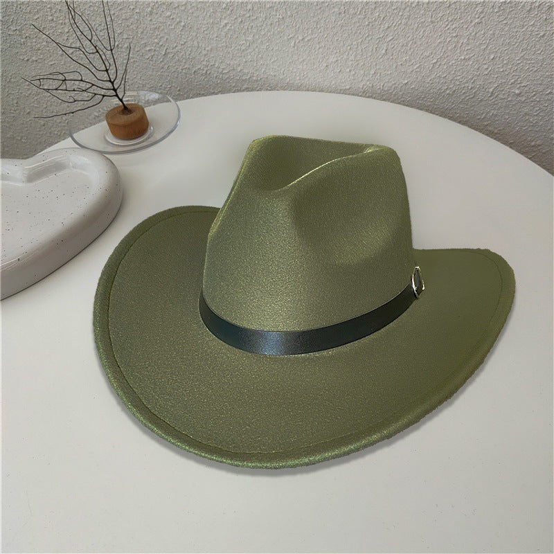 Western Style Wool Blend Cowboy Hat