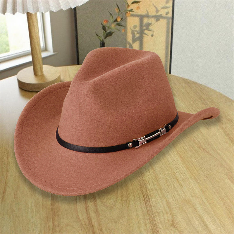 Western Style Wool Blend Cowboy Hat