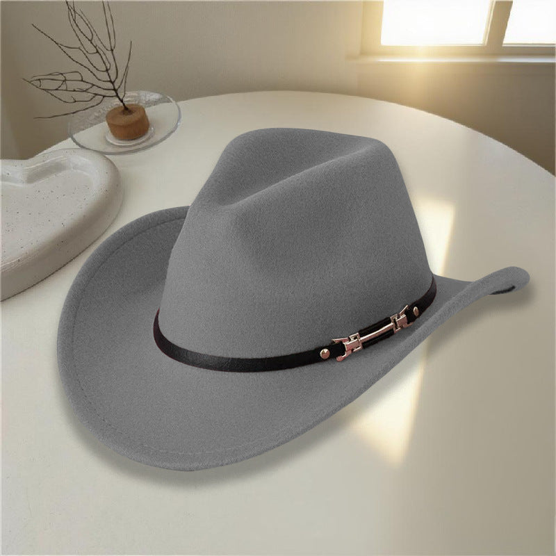 Western Style Wool Blend Cowboy Hat