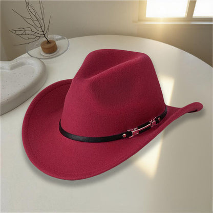 Western Style Wool Blend Cowboy Hat