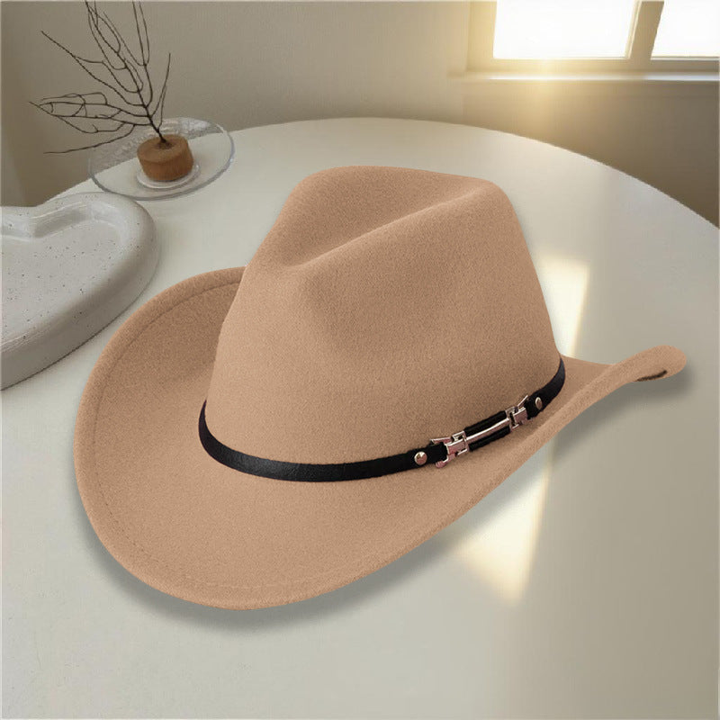 Western Style Wool Blend Cowboy Hat