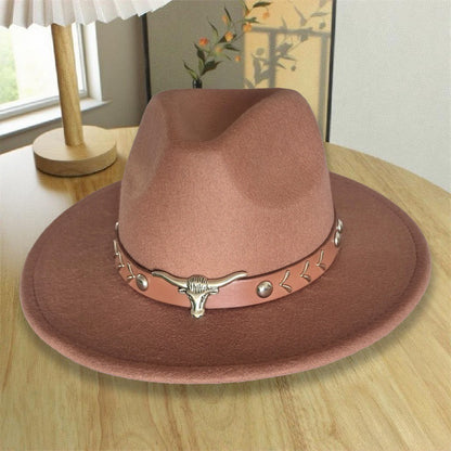 Western Style Wool Blend Cowboy Hat