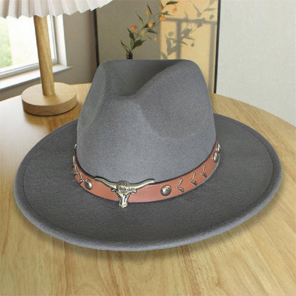 Western Style Wool Blend Cowboy Hat