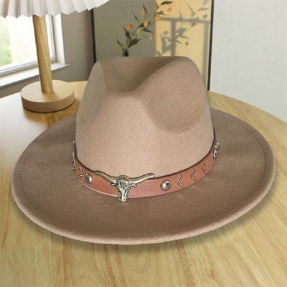 Western Style Wool Blend Cowboy Hat
