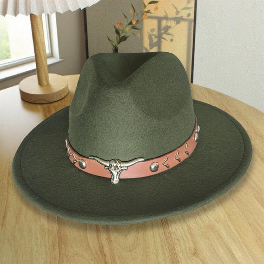 Western Style Wool Blend Cowboy Hat