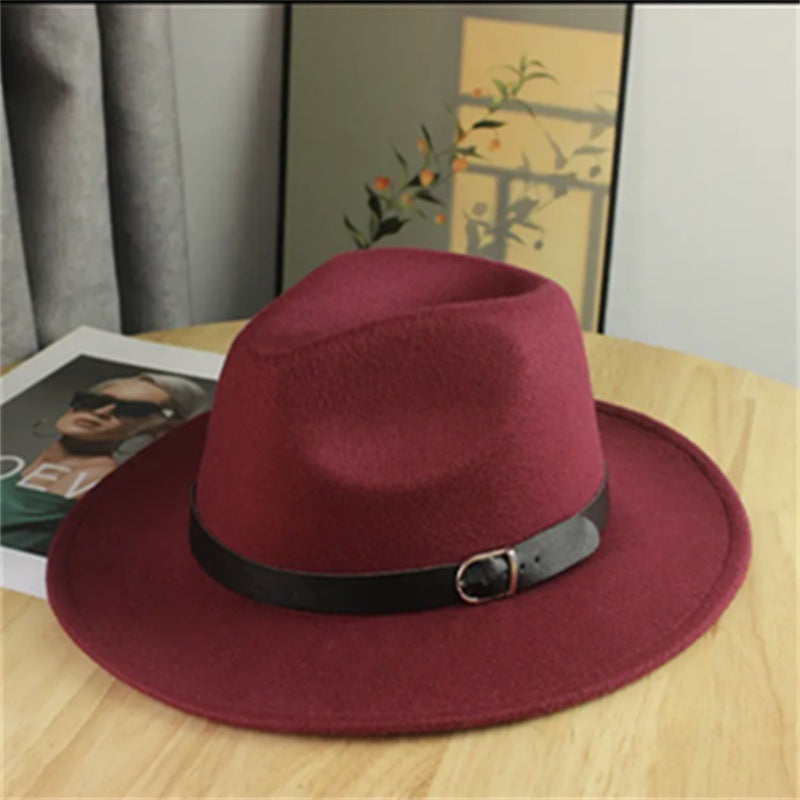 Western Style Wool Blend Cowboy Hat