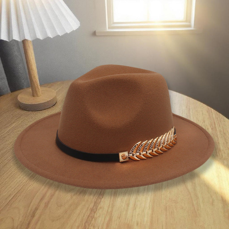 Western Style Wool Blend Cowboy Hat